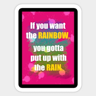 Rainbow Motivational Quote Design Gift Sticker